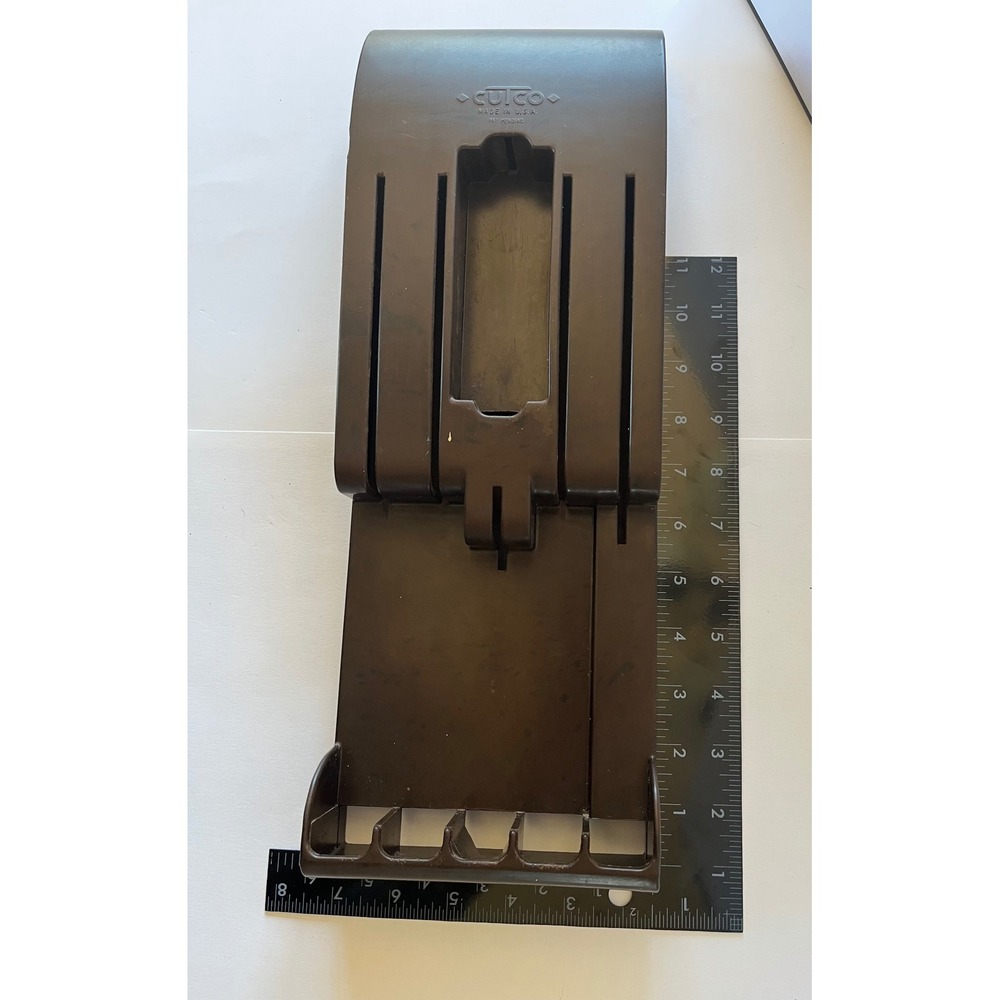 Vintage Cutco Brown 5 Slot Knife Holder Wall Mount In-Drawer Storage Made in USA - Picture 4 of 11